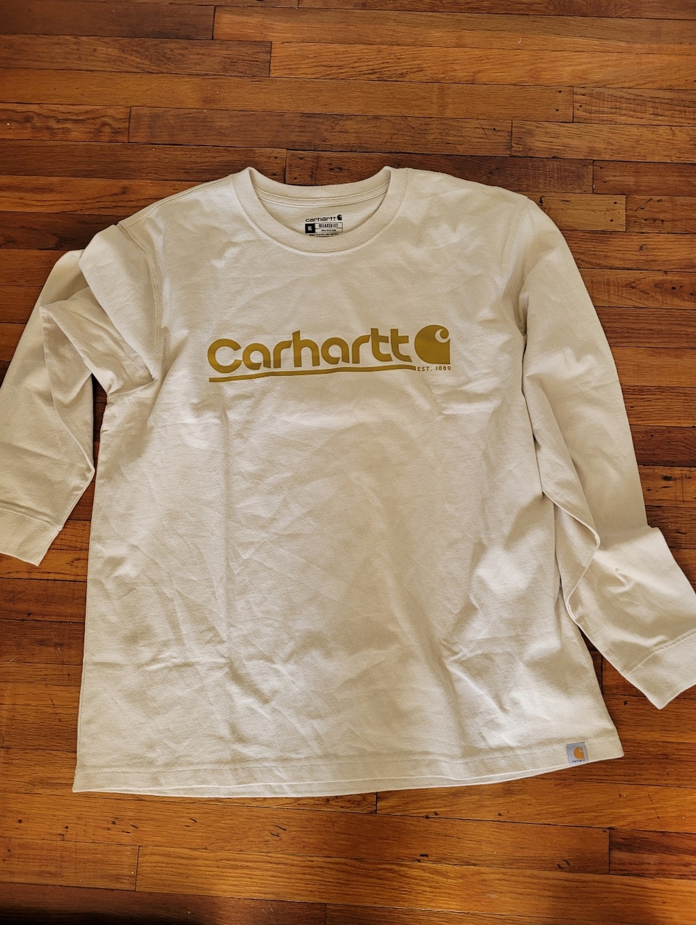 Carhartt Relaxed-Fit Heavyweight Logo Graphic Long-Sleeve T-Shirt for Men XL